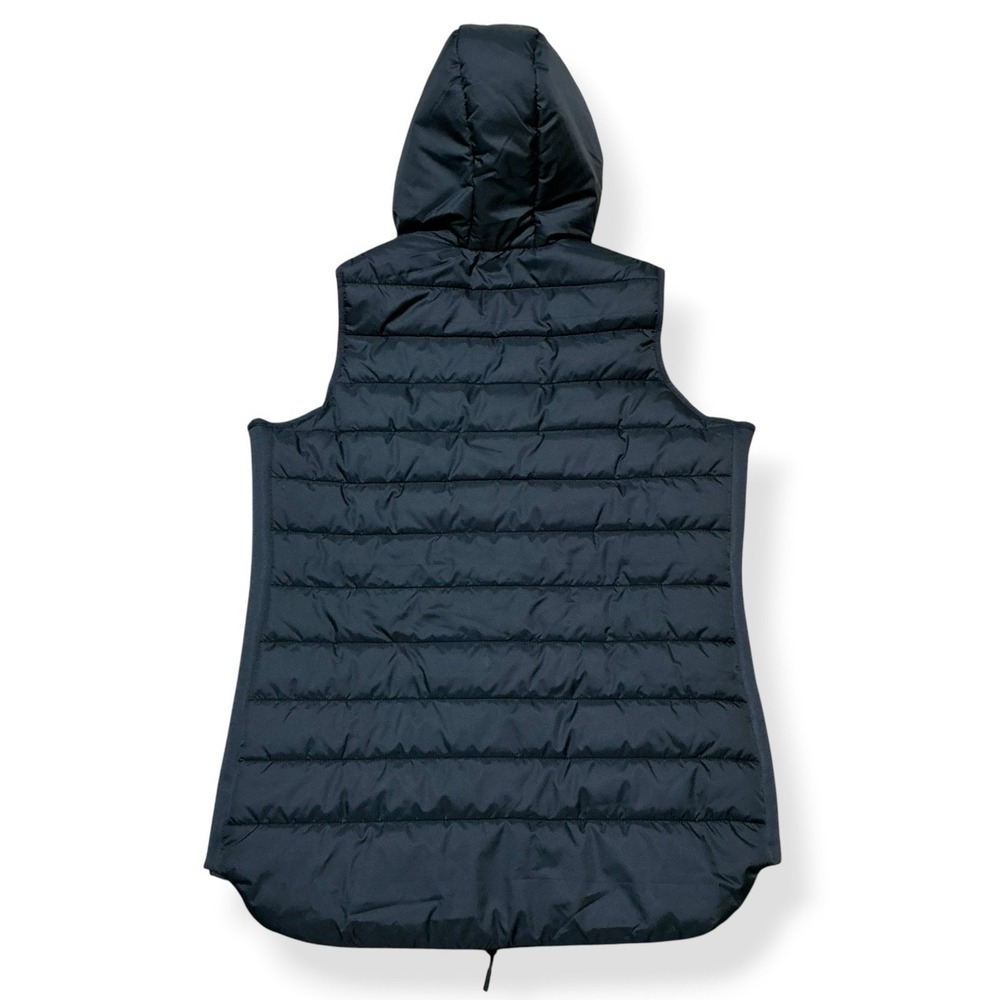 New Balance Puffer Vest Women Large Black Full Zip Hoodie Pockets NWT - Picture 8 of 16